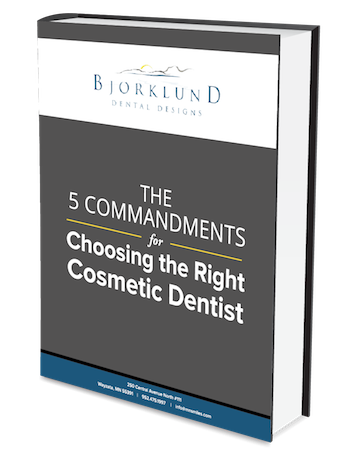 Homepage preview of a free eBook from your dentist in Wayzata MN, titled The 5 Commandments for Choosing the Right Cosmetic Dentist